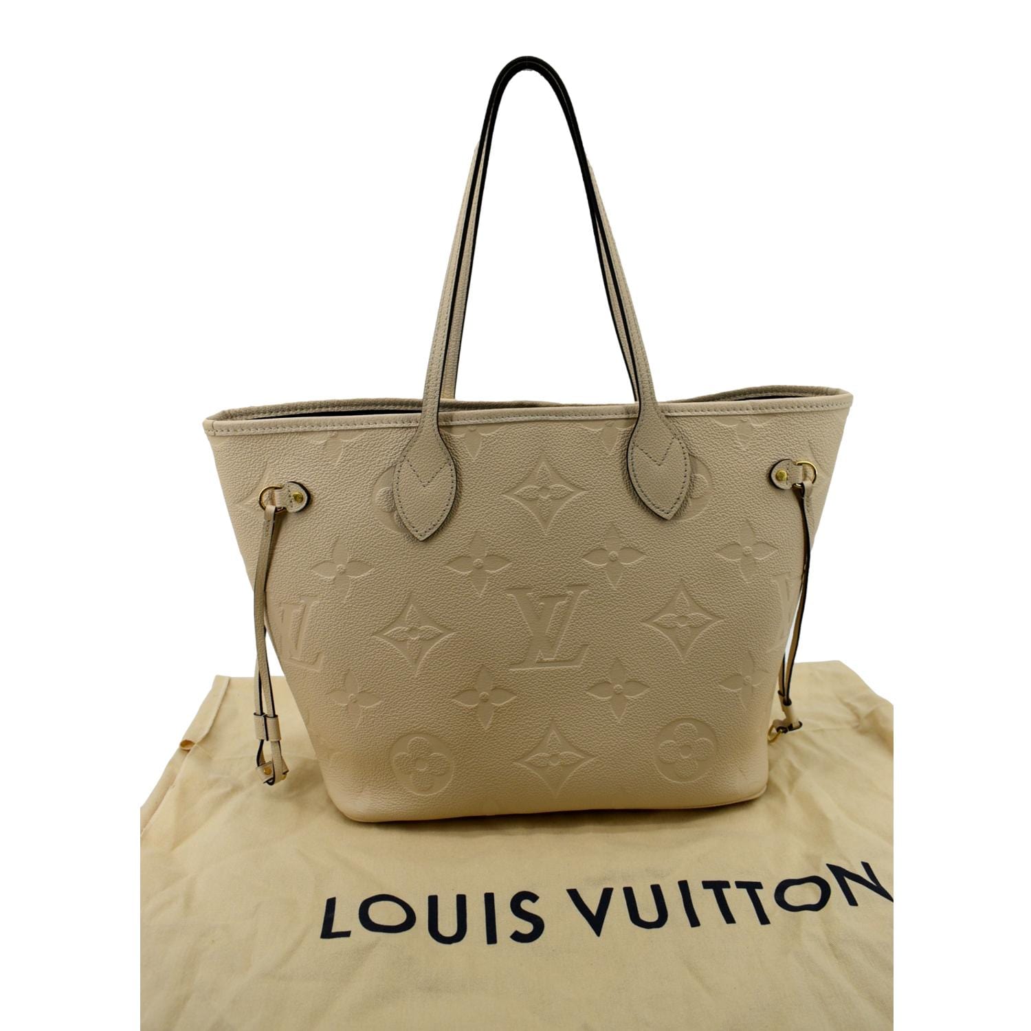 Louis Vuitton Tourterelle Giant Monogram Empreinte Neverfull MM  QJB0BJ9WEA000