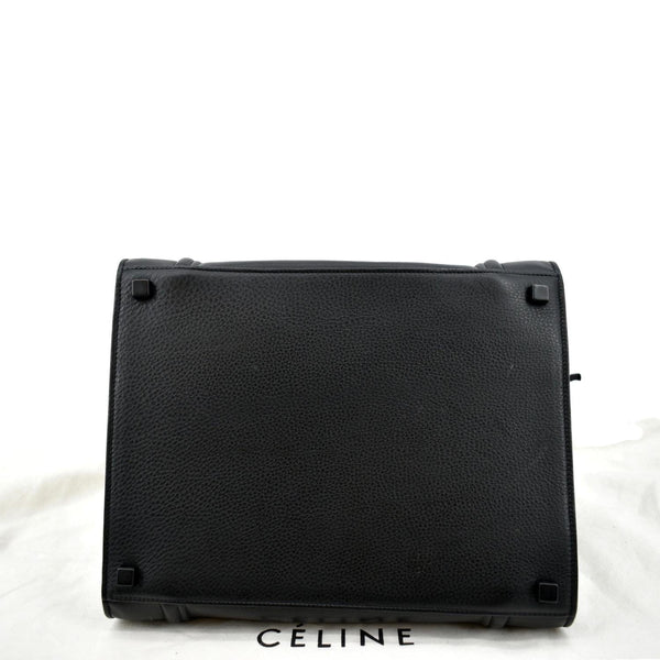 Celine Luggage Phantom Medium Leather Tote Bag Black - Bottom