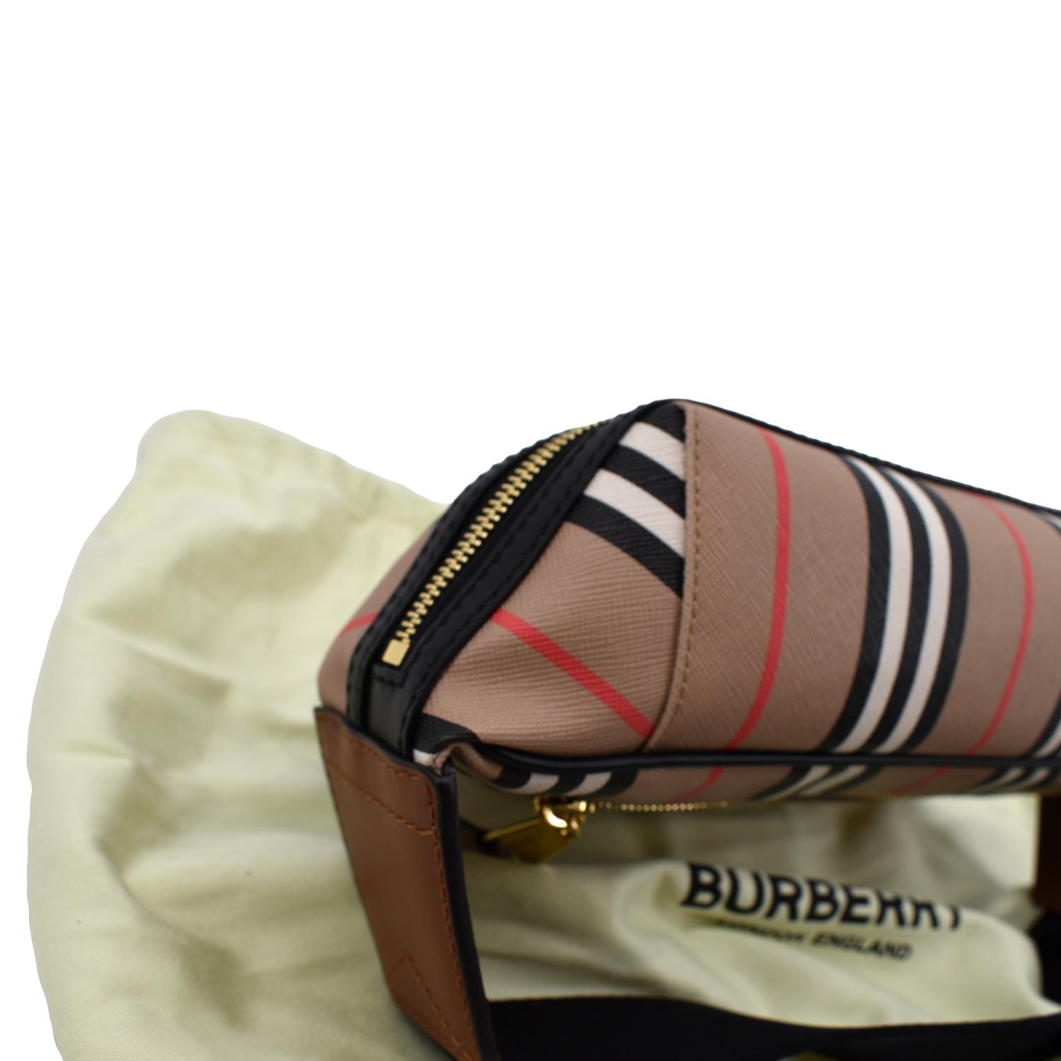 Burberry Icon Stripe Sonny E-Canvas Bum Bag Archive