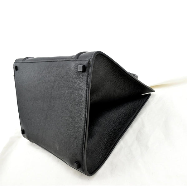 Celine Luggage Phantom Medium Leather Tote Bag Black - Bottom Right