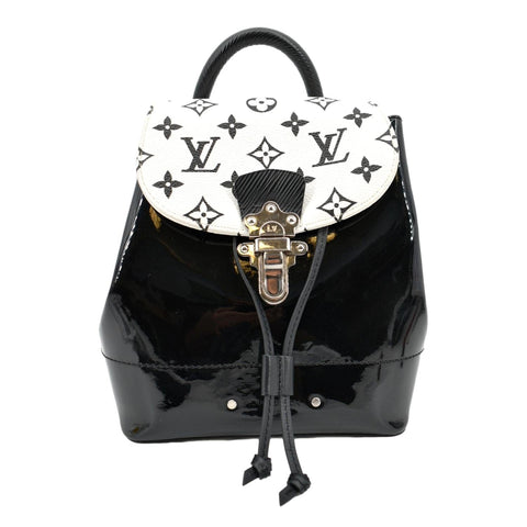 LOUIS VUITTON Hot Springs Monogram Vernis Leather Backpack Black/White