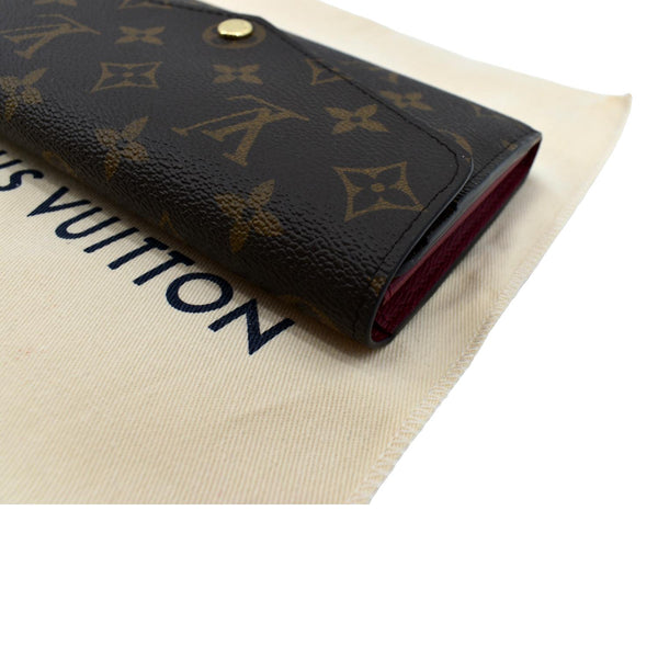 Louis Vuitton Sarah Monogram Canvas Wallet in Brown - Top Left