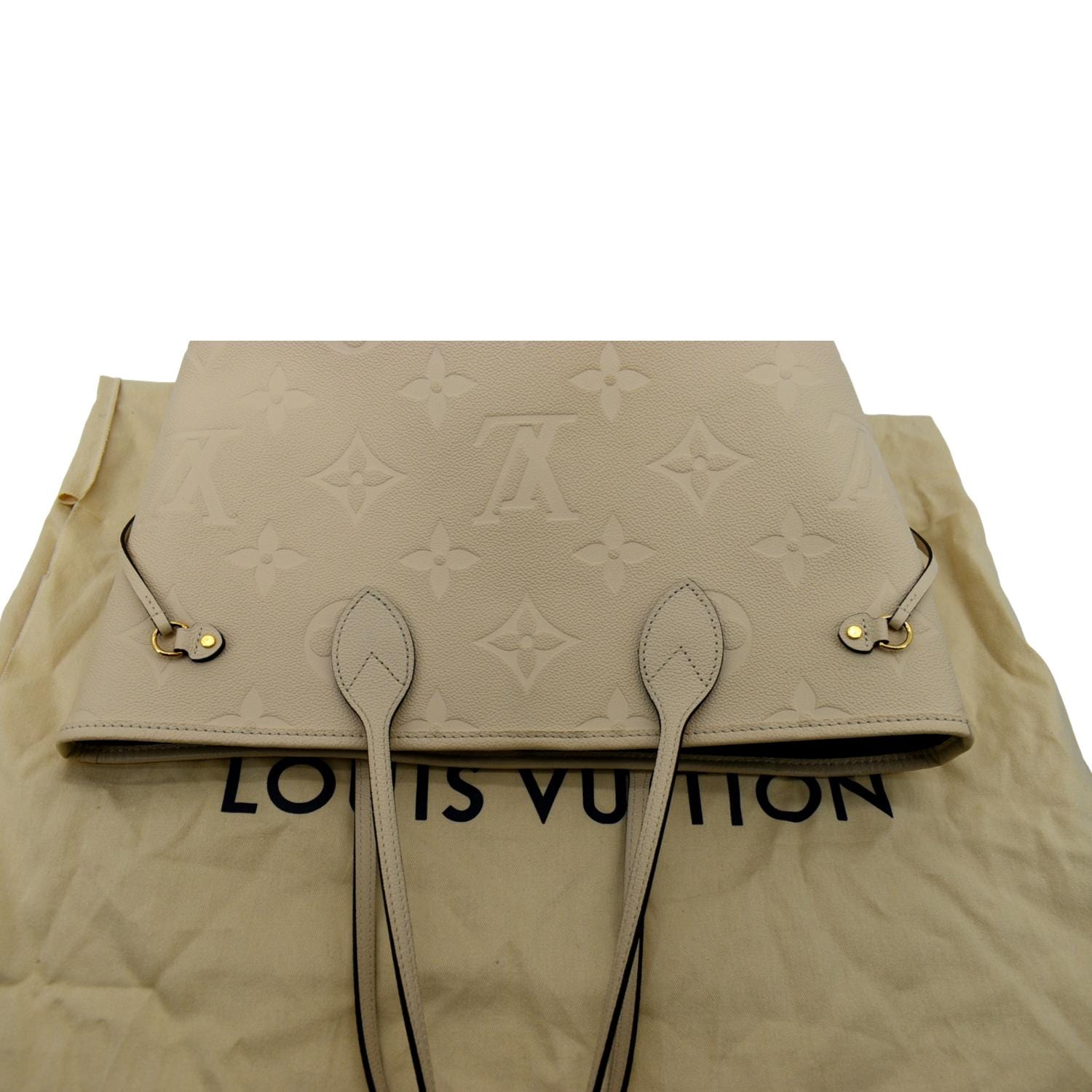 LOUIS VUITTON Carryall MM Monogram Empreinte Crossbody Bag Tourterelle