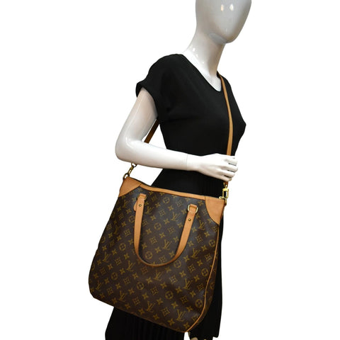 LOUIS VUITTON Odeon GM Monogram Canvas Shoulder Bag Brown