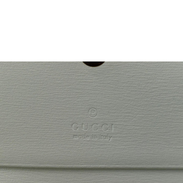 GUCCI Double G Web Trapuntata Card Case Wallet White 536453