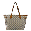 Louis Vuitton Neverfull MM Damier Azur Shoulder Bag - Front