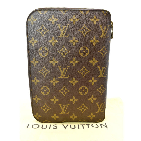 LOUIS VUITTON Zippy Agenda Monogram Canvas Planner Cover Brown