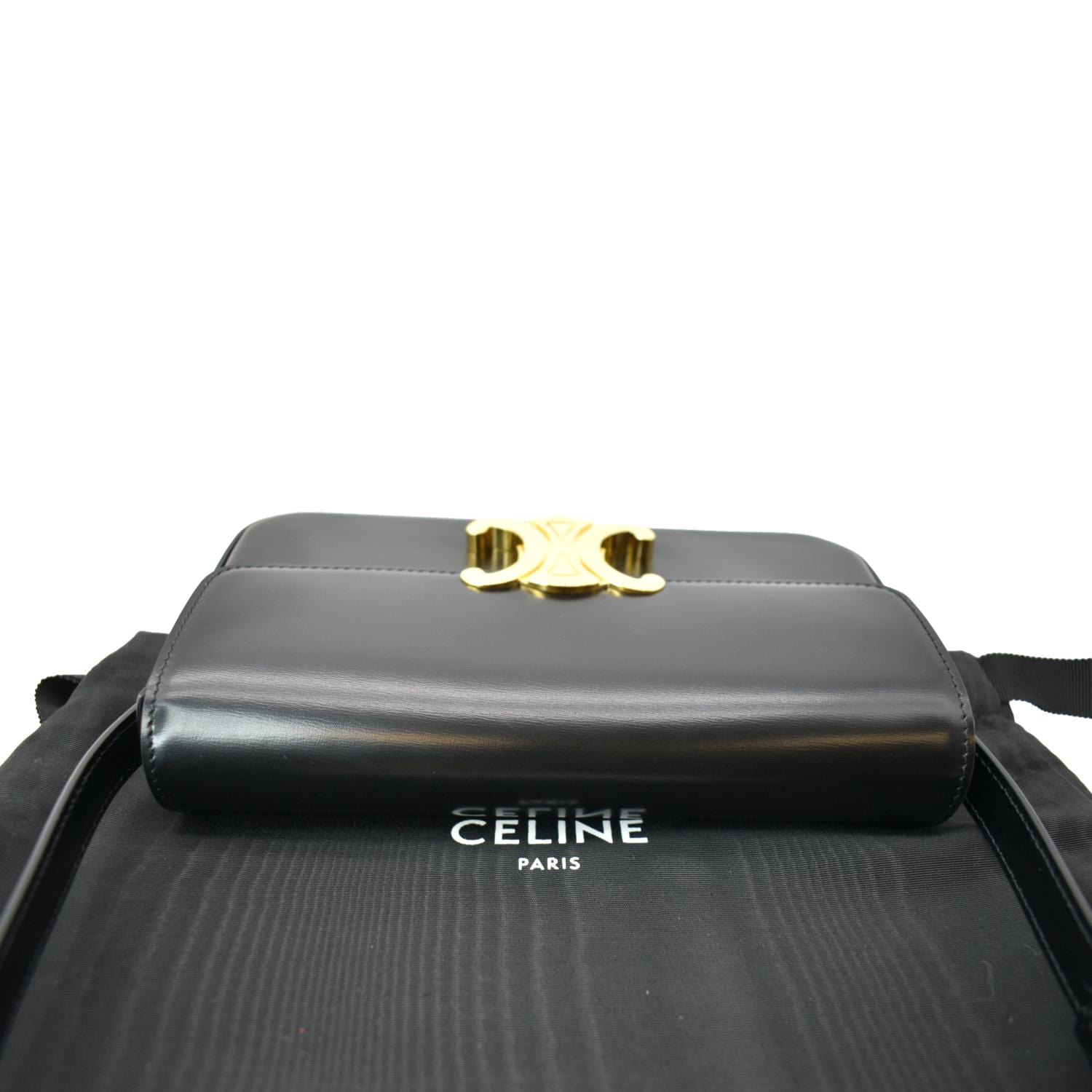 Céline *Celine Triomphe Medium Messenger Bag Black PVC Leather Shoulder Bag  ref.714292 - Joli Closet