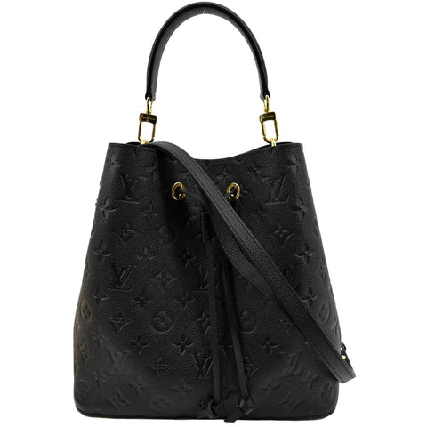 LOUIS VUITTON NeoNoe MM Monogram Empreinte Leather Shoulder Bag Black