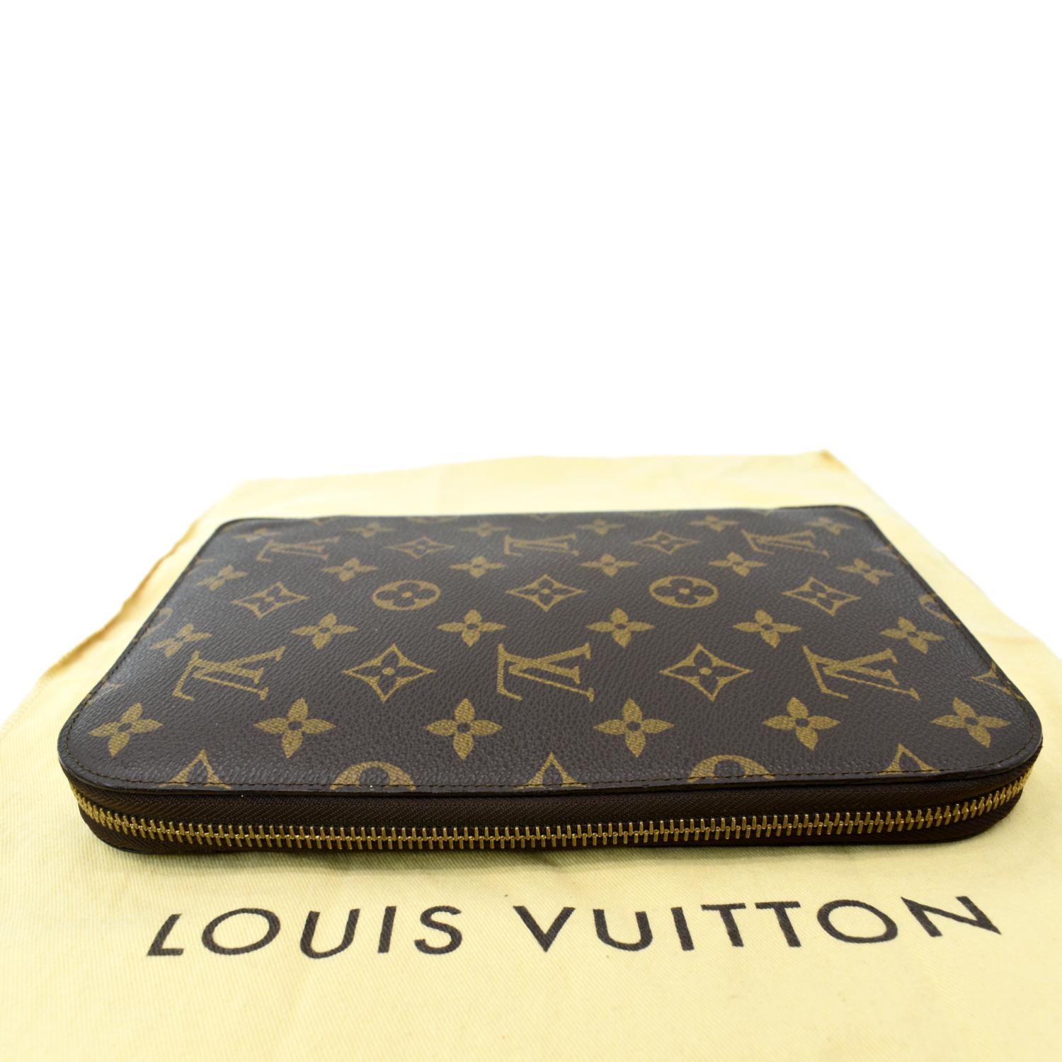 LOUIS VUITTON Zippy Agenda Monogram Canvas Planner Cover Brown