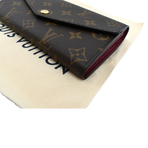 Louis Vuitton Sarah Monogram Canvas Wallet in Brown - Bottom Right