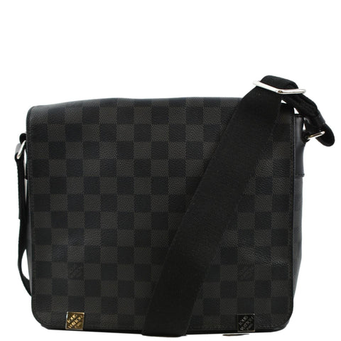 LOUIS VUITTON District PM Damier Graphite Messenger Bag Black