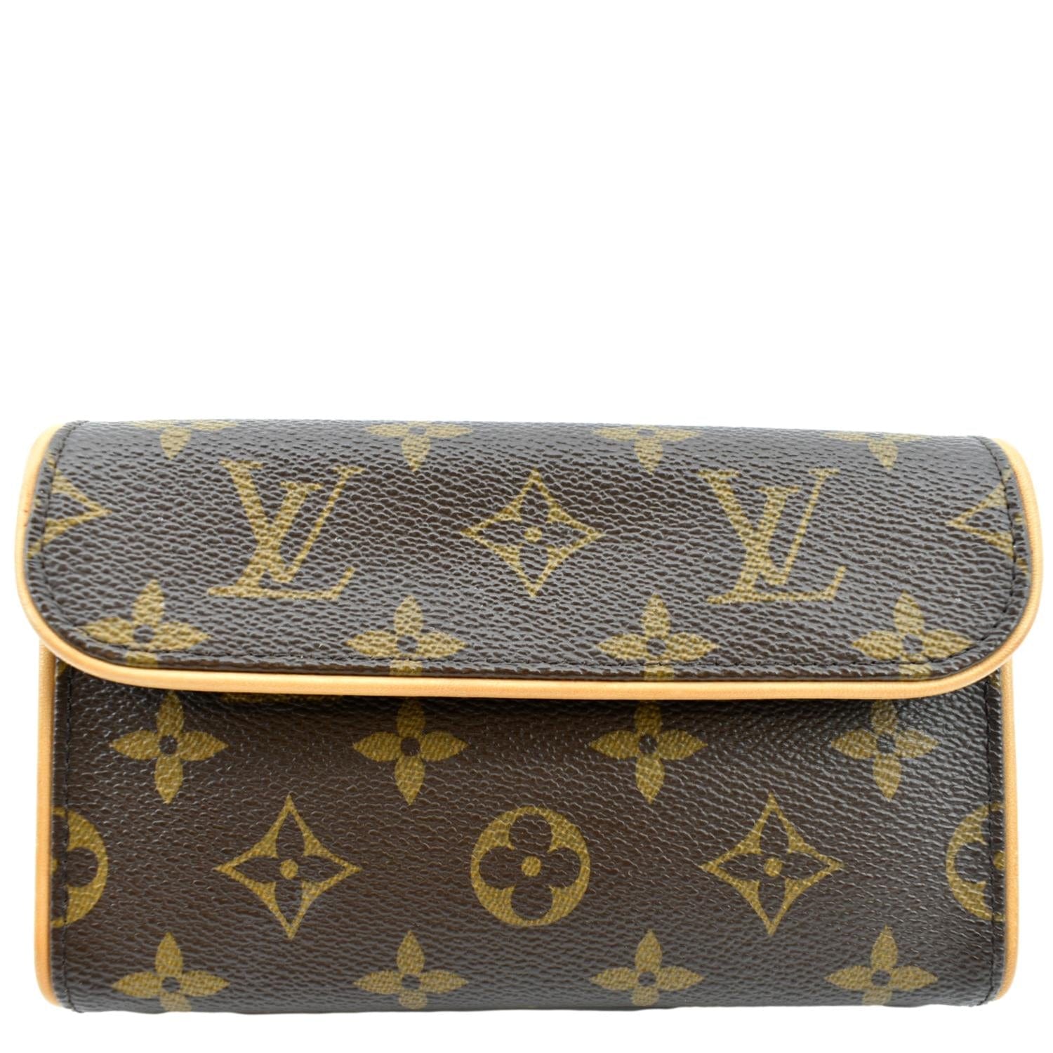 LOUIS VUITTON Pochette Florentine Monogram Canvas Belt Bag Brown