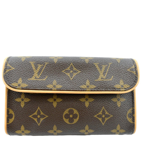LOUIS VUITTON Pochette Florentine Monogram Canvas Belt Bag Brown