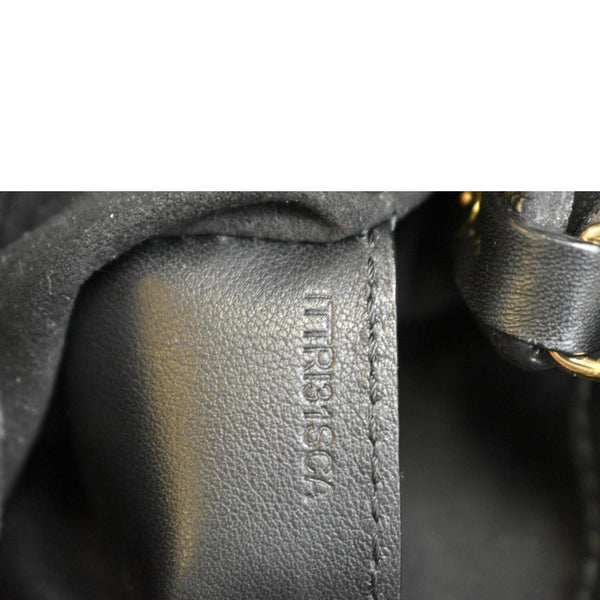 Burberry Mini Fringe Suede Crossbody Bucket Bag in Black - Serial Number