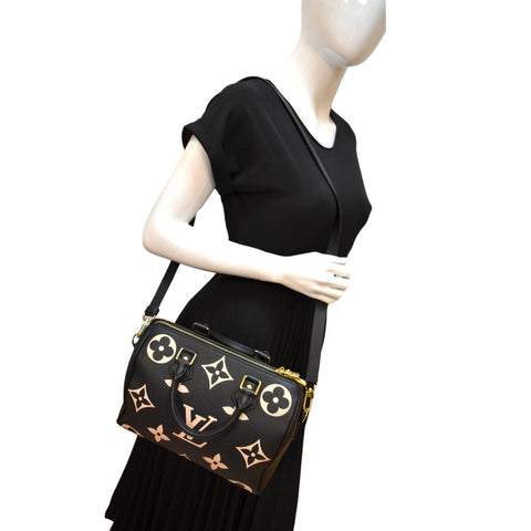 Louis Vuitton Speedy 25 Bandouliere Monogram Crossbody Bag - Full View