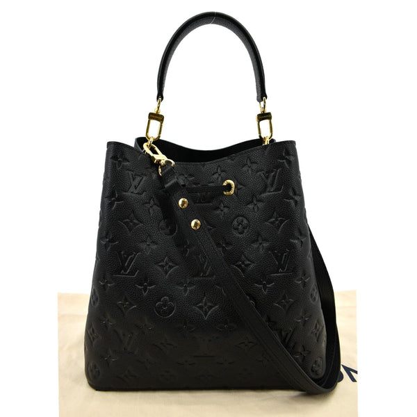 LOUIS VUITTON NeoNoe MM Monogram Empreinte Leather Shoulder Bag Black
