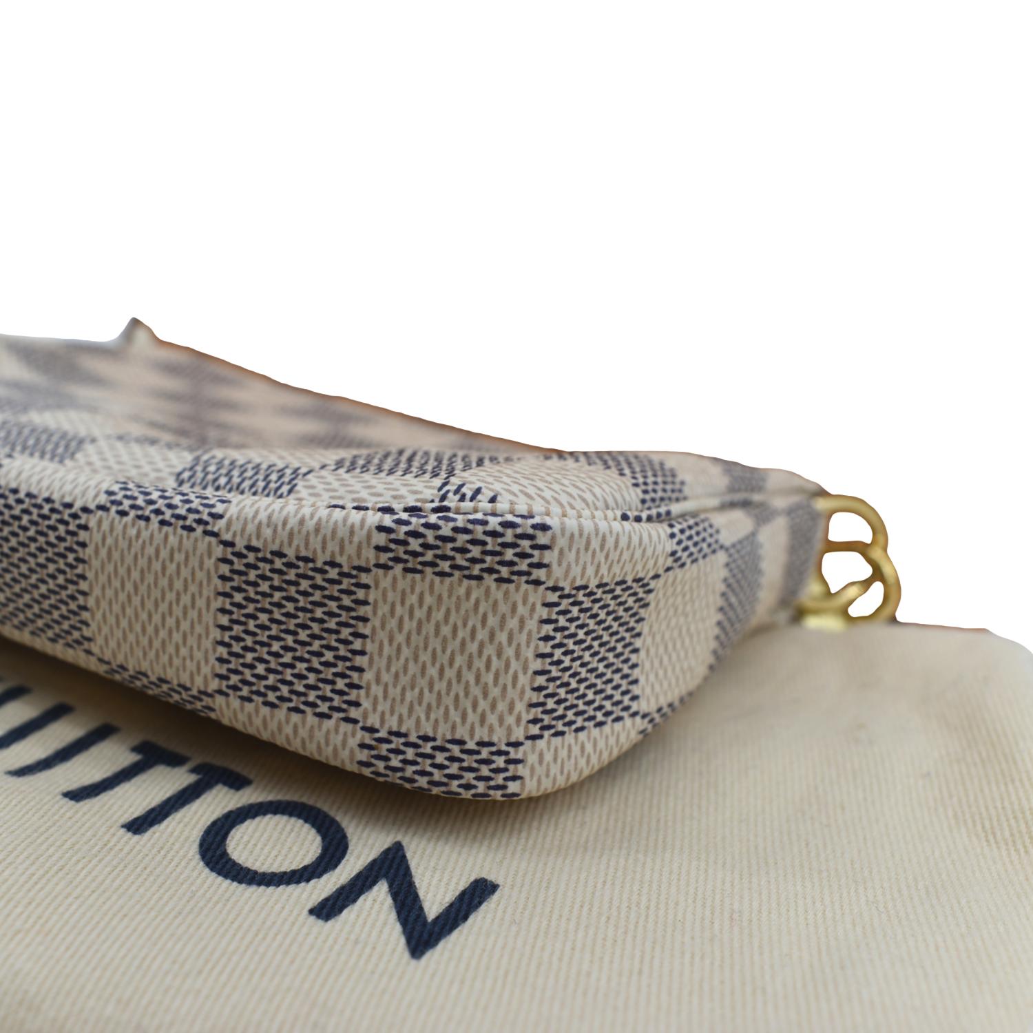 Louis Vuitton Mini Pochette Damier Azur Accessories Pouch