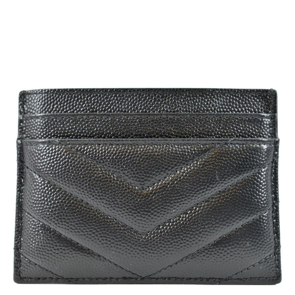 Yves Saint Laurent Monogram Grain Leather Card Case - Sections