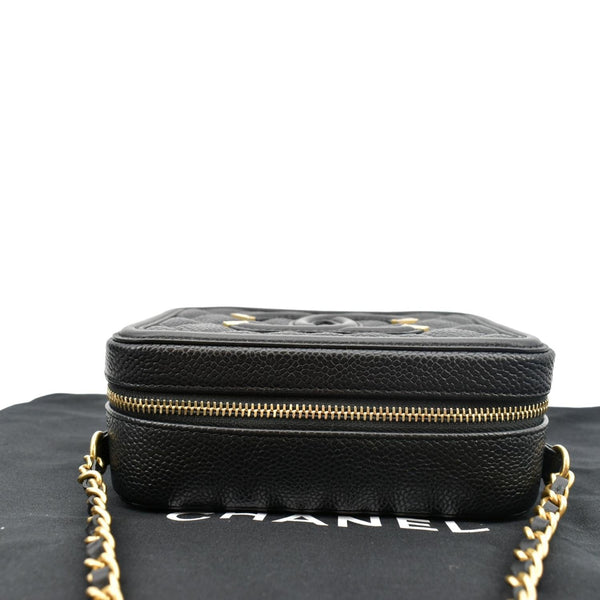 Chanel CC Filigree Vanity Quilted Caviar Shoulder Bag - Top