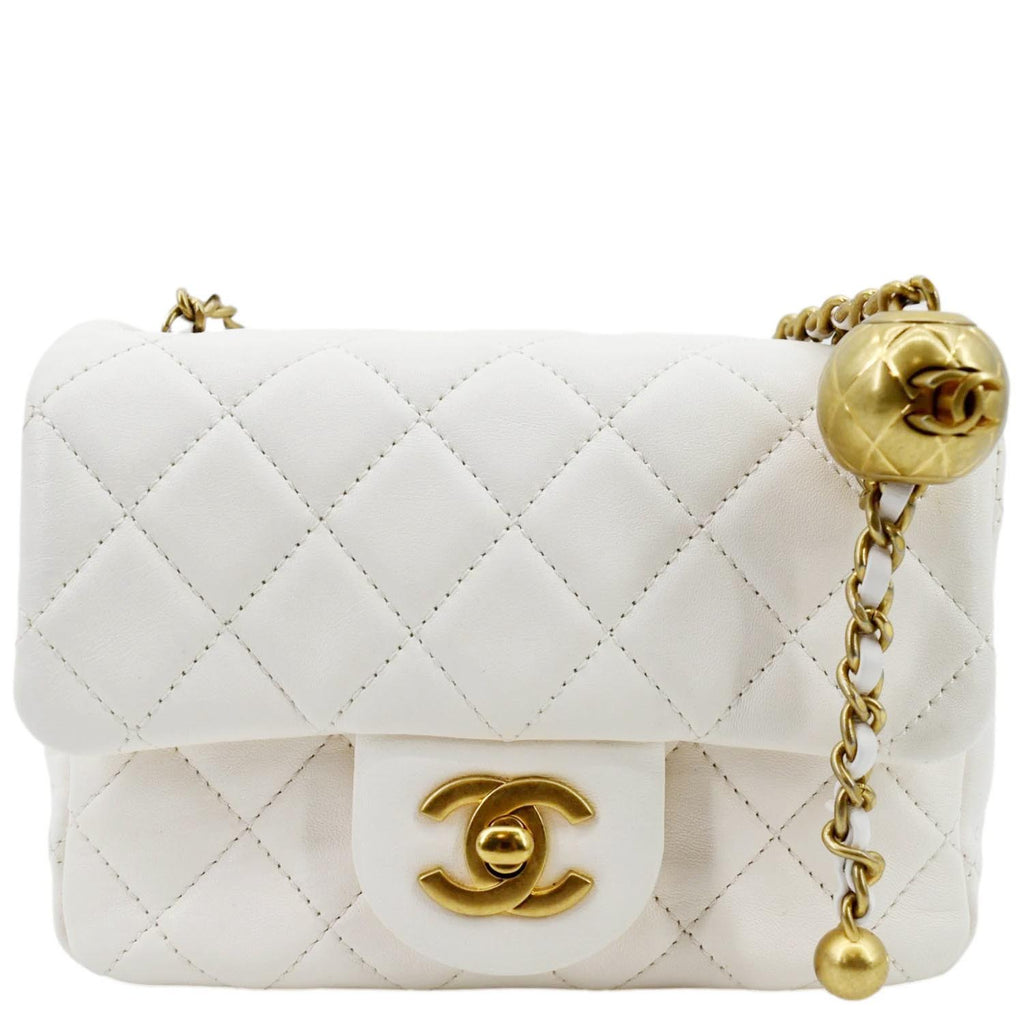 Chanel White Quilted Aged Calfskin Mini Nano White Kelly Bag Aged Gold  Hardware, 2023 Available For Immediate Sale At Sotheby's