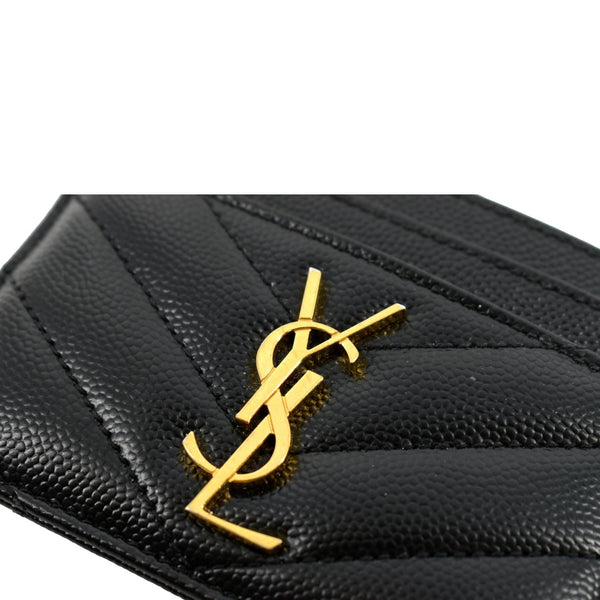 Yves Saint Laurent Monogram Grain Leather Card Case - Monogram
