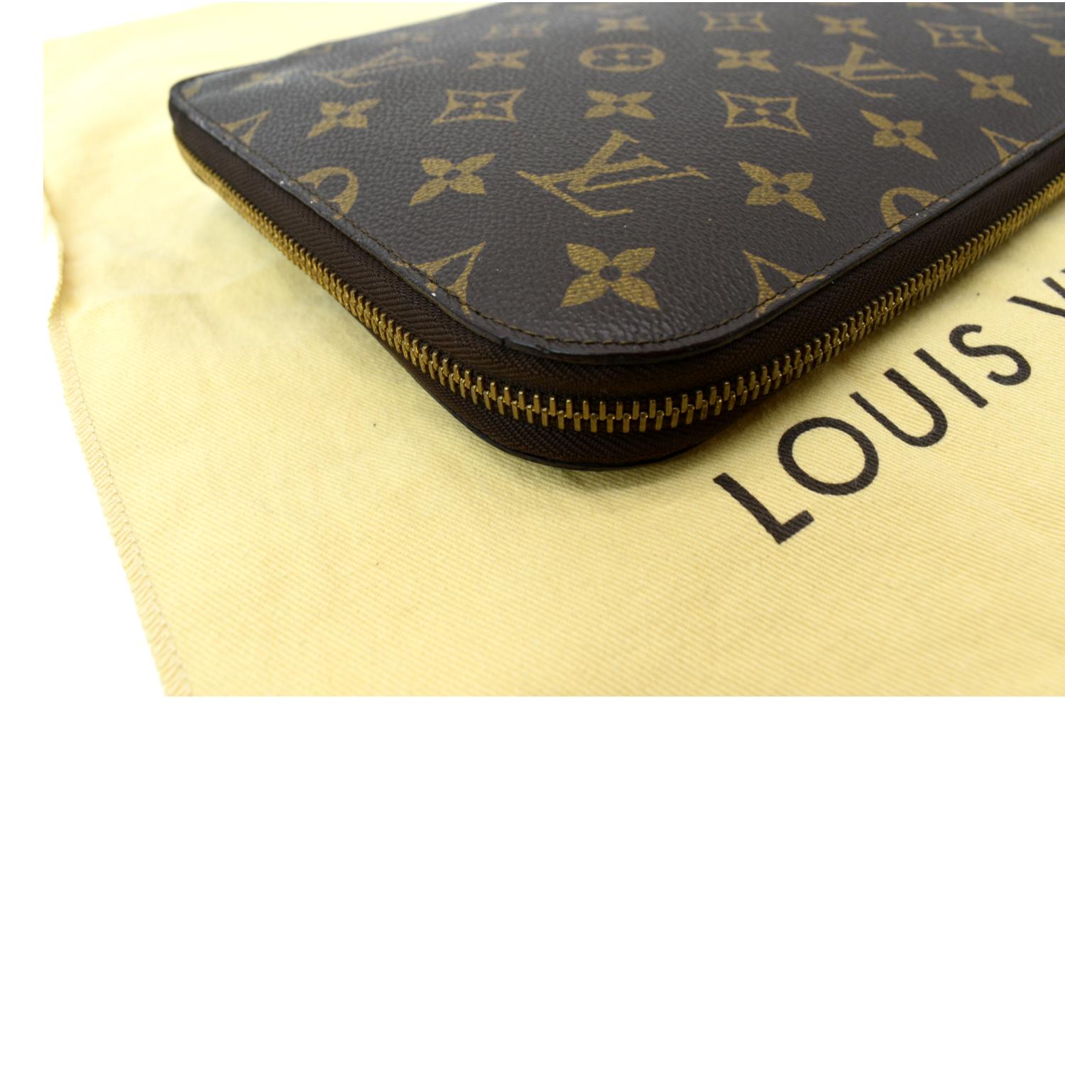 LOUIS VUITTON Zippy Agenda Monogram Canvas Planner Cover Brown