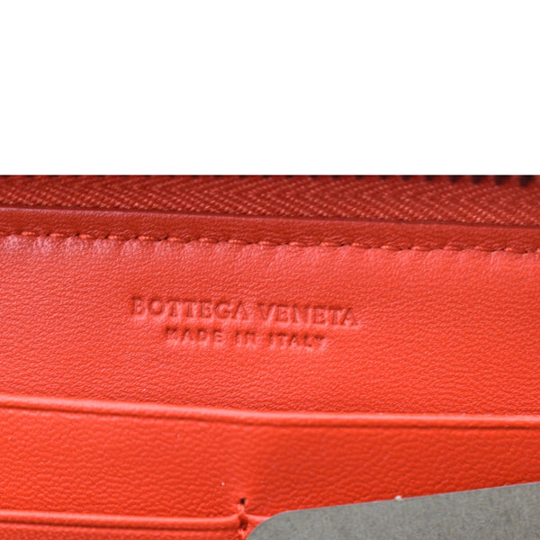 Bottege Veneta Intreccio Leather Zip Around Wallet-DDH