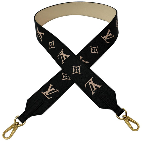LOUIS VUITTON Bicolor Monogram Empreinte Bag Strap Black