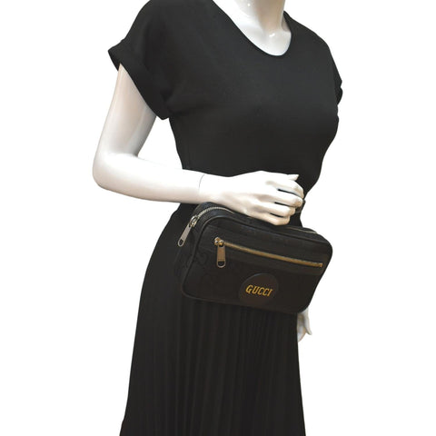 GUCCI Off The Grid GG Nylon Belt Bag Black 631341