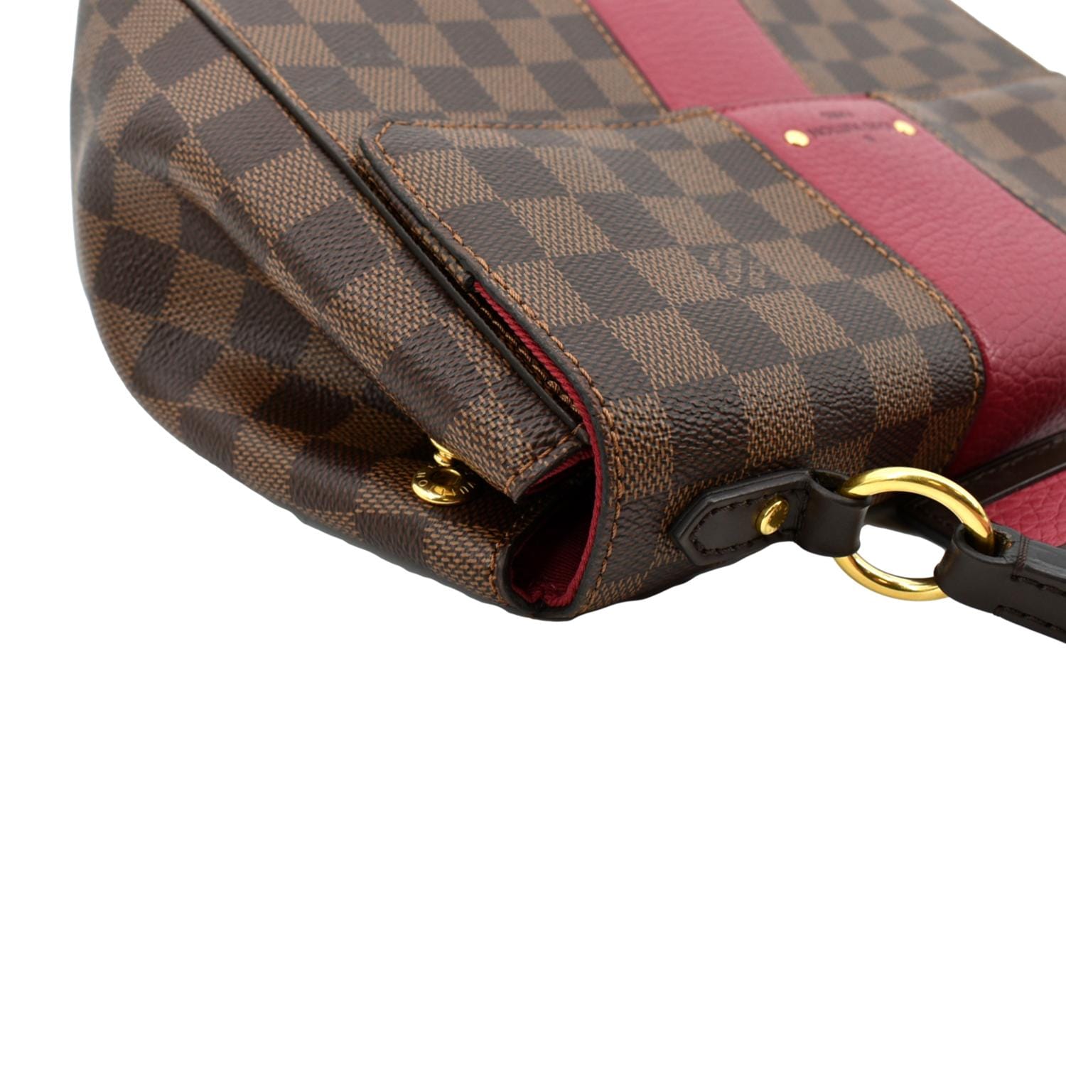 Louis Vuitton Bond Street Handbag Damier with Leather BB Brown