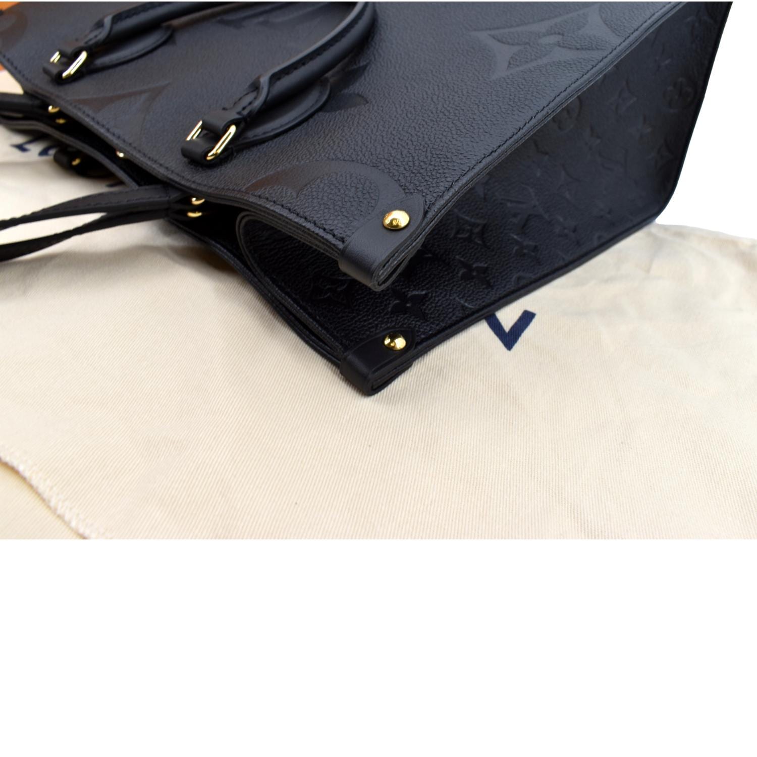 Louis Vuitton Monogram Empreinte Black Leather Onthego MM - A