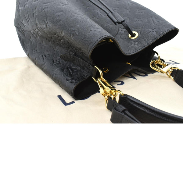 LOUIS VUITTON NeoNoe MM Monogram Empreinte Leather Shoulder Bag Black