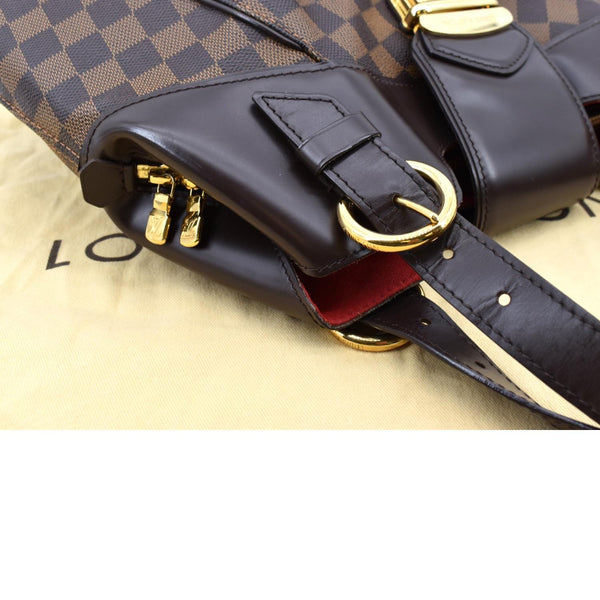 LOUIS VUITTON Sistina GM Damier Ebene Shoulder Bag Brown