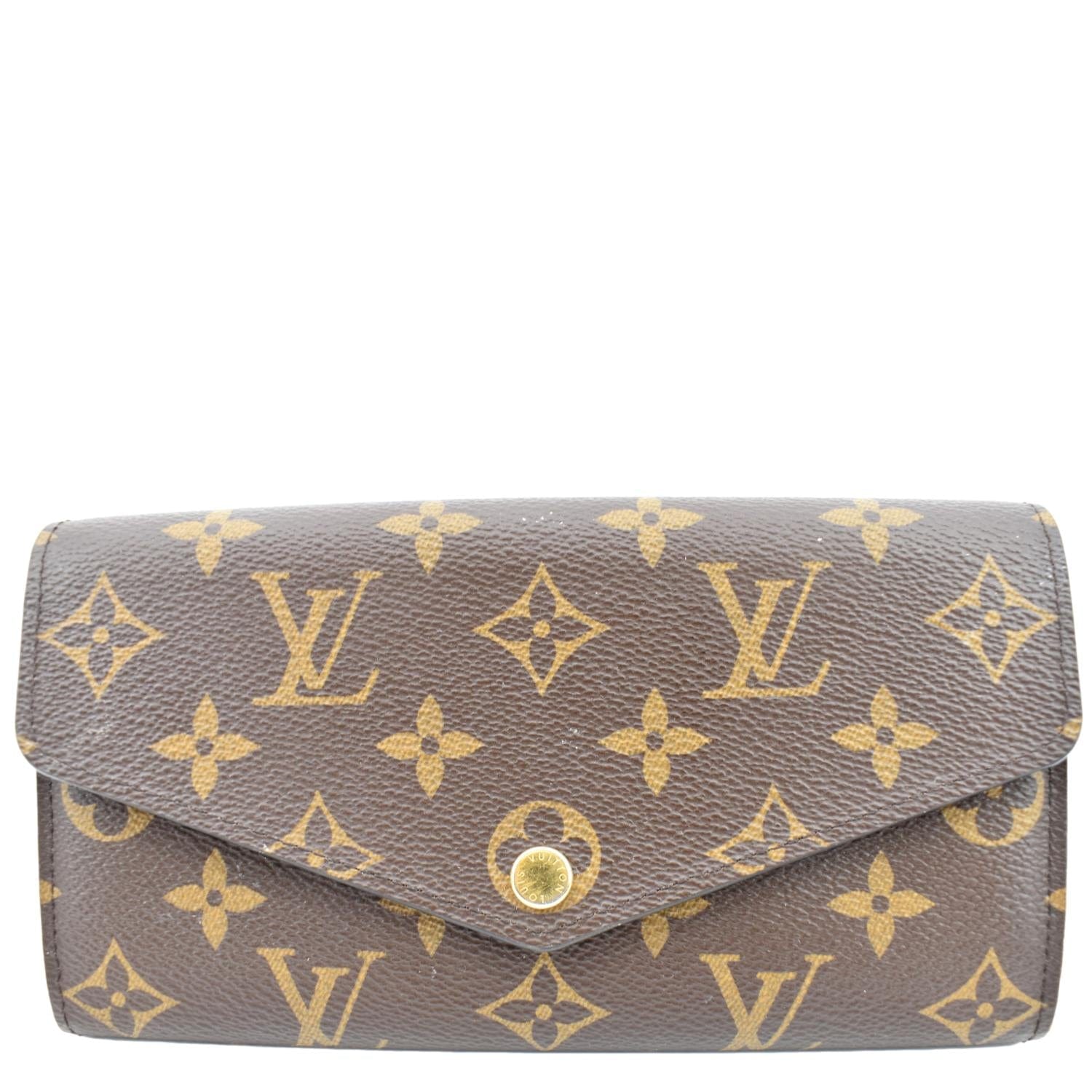 LOUIS VUITTON Sarah Monogram Canvas Wallet Brown