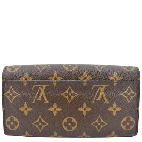 LOUIS VUITTON Sarah Monogram Canvas Wallet Brown