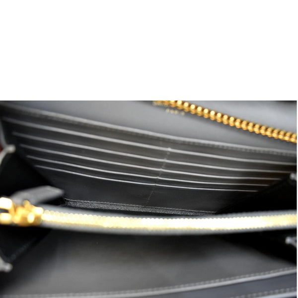 Yves Saint Laurent Flap Leather Shoulder Bag Light Gray- sold