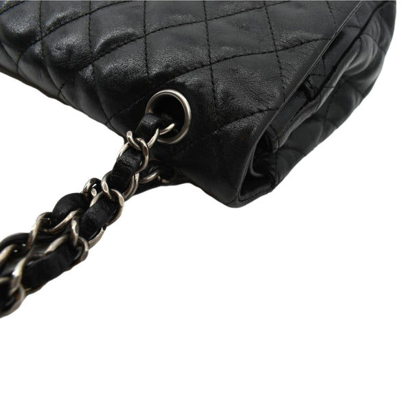 Chanel Reissue Flap Leather Shoulder Bag in Black - Left Side