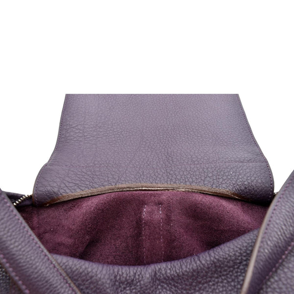 Hermes Trim II 35 Raisin Togo Leather Tote Bag Purple - Open
