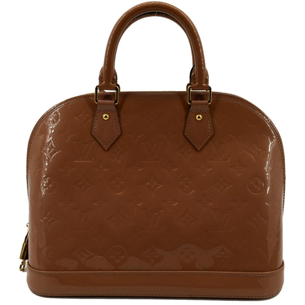 Louis Vuitton Alma MM Monogram Vernis Satchel Bag - Back