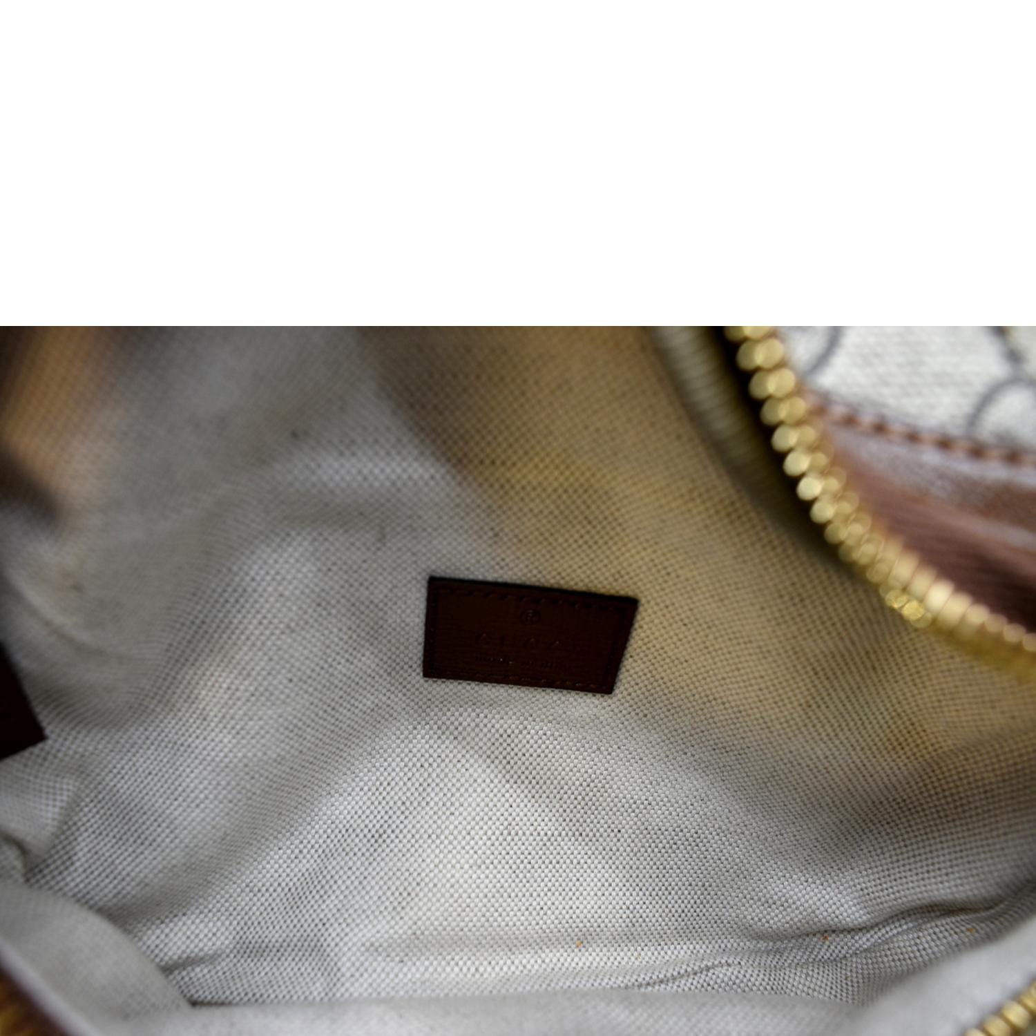 GUCCI Interlocking G Supreme Canvas Belt Bag Beige 682933