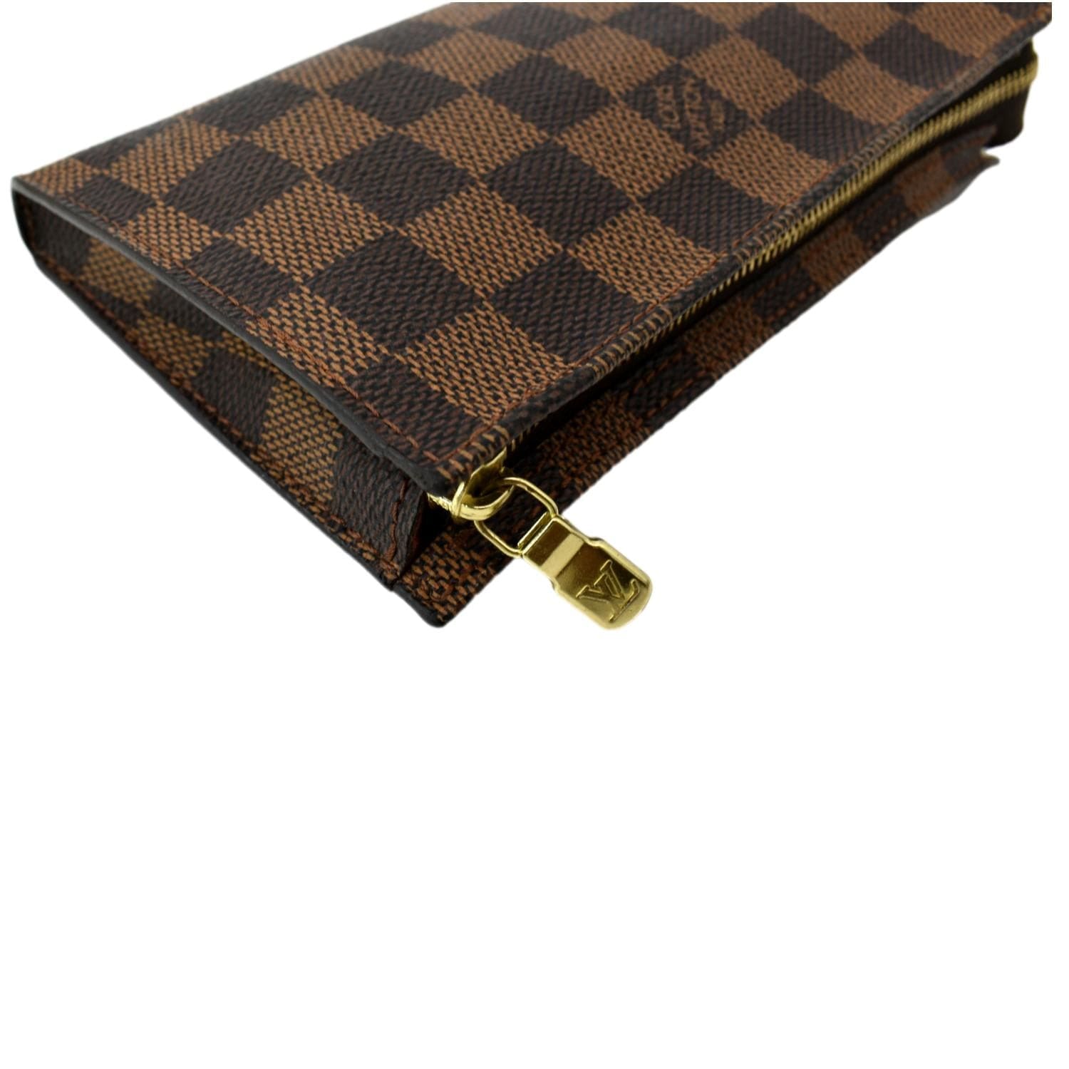 Pre-owned Louis Vuitton Brown Canvas Damier Ebene Toiletry Pouch Vanity Bag
