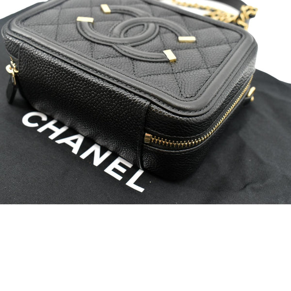 Chanel CC Filigree Vanity Quilted Caviar Shoulder Bag - Bottom Right
