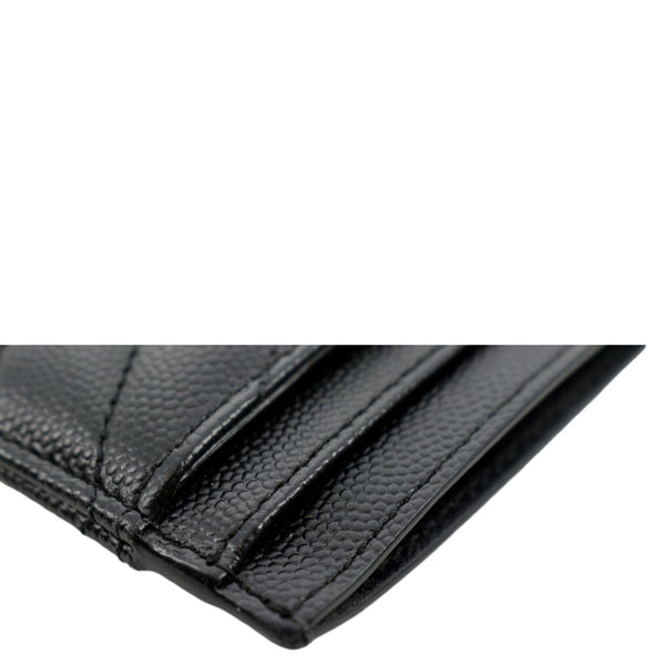 Yves Saint Laurent Monogram Grain Leather Card Case - Top Right