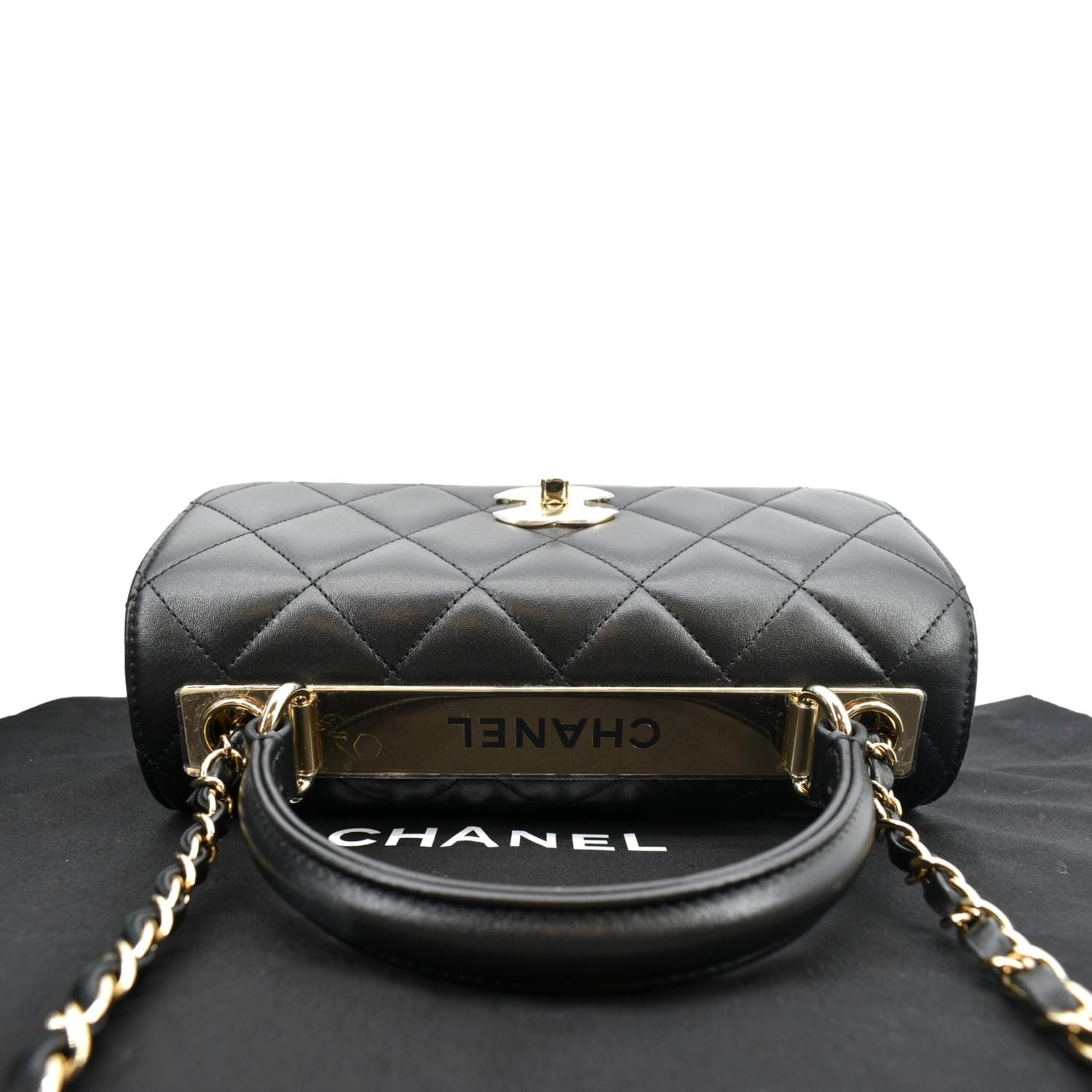 Chanel Navy Blue Quilted Lambskin Trendy CC Flap Bag With Chain