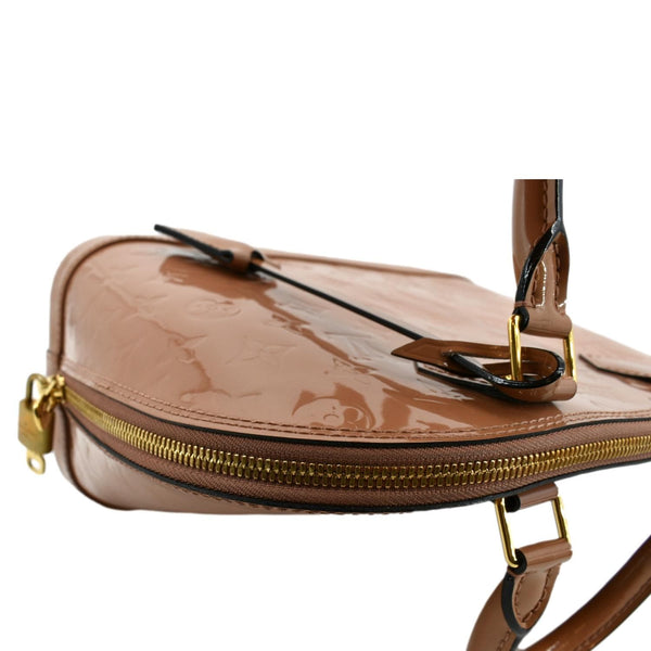 Louis Vuitton Alma MM Monogram Vernis Satchel Bag - Top Left