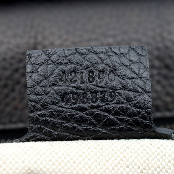 Gucci GG Marmont Leather Top Handle Shoulder Bag Black - Serial Number