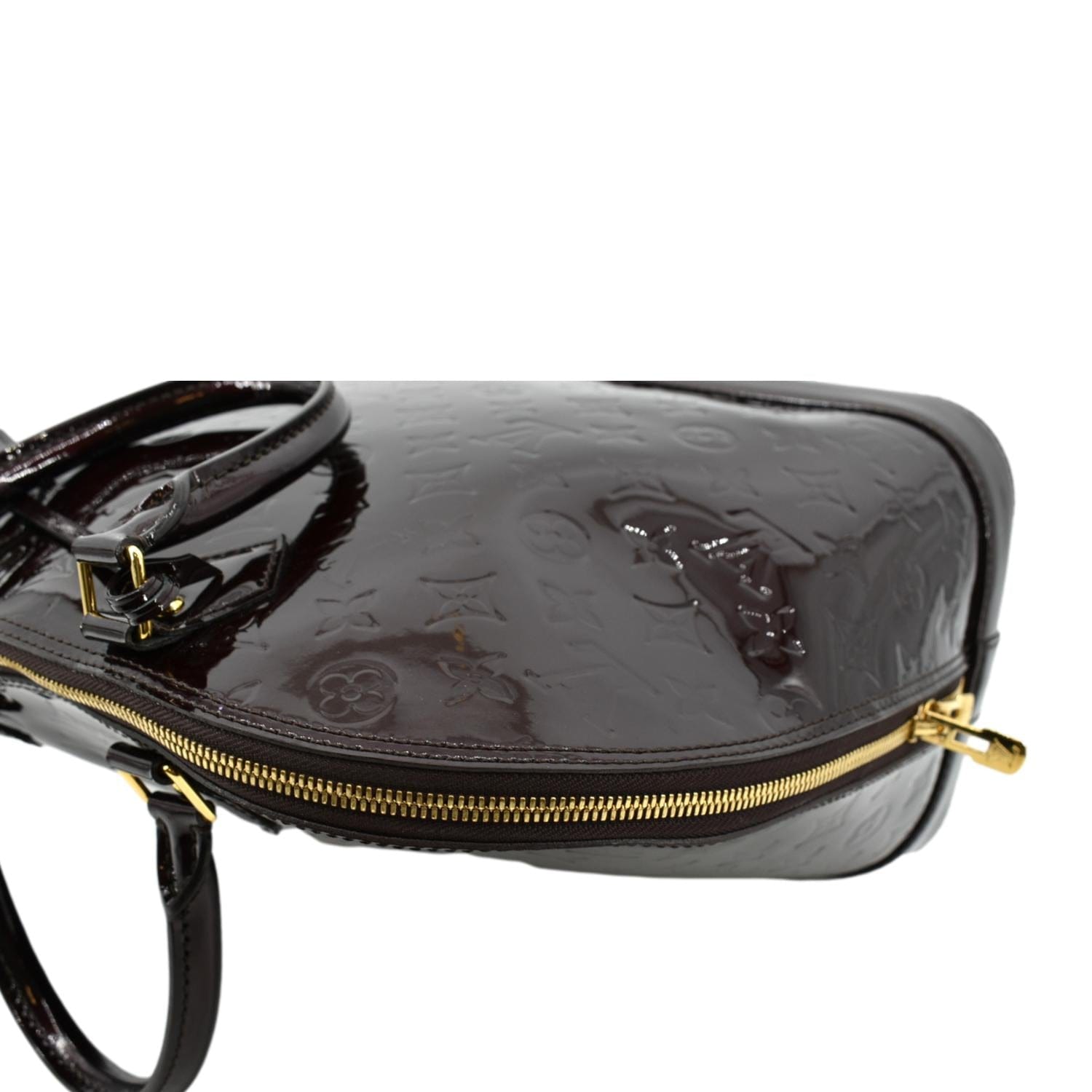 REAL VS. FAKE Louis Vuitton Alma BB Monogram Vernis leather