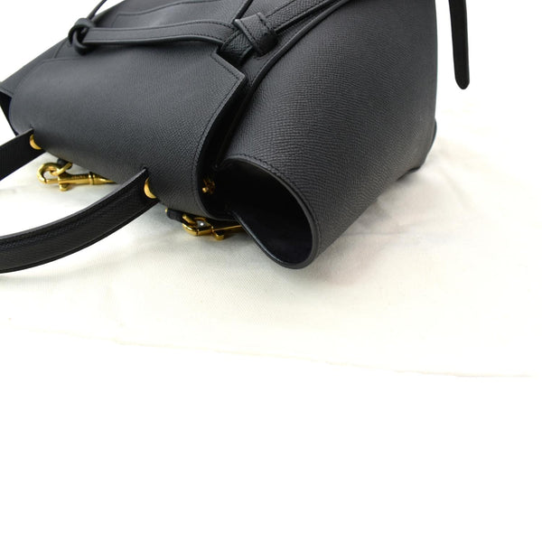CELINE Mini Belt Grained Calfskin Leather Shoulder Bag Black  - Hot Deals