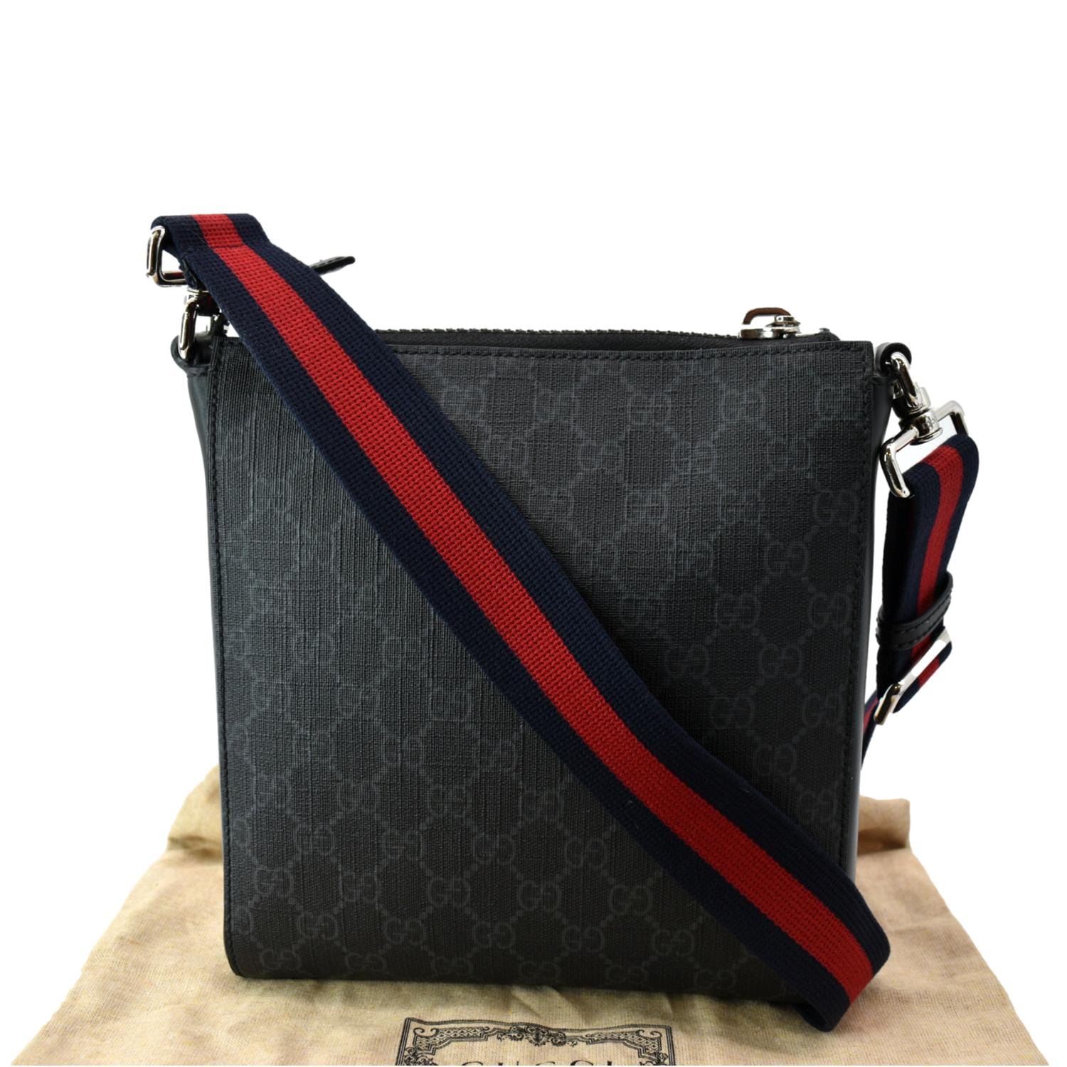 Preloved Gucci GG Canvas Web Strap Small Crossbody Messenger Bag